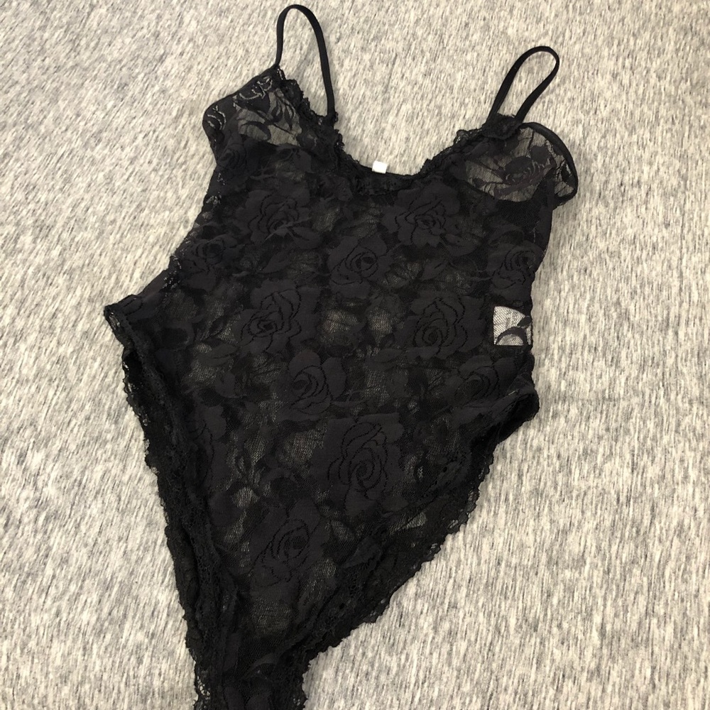 Black lace bodysuit!